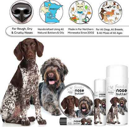 The Blissful Dog German Shorthaired Pointer Nose Butter, Versatile Dog Nose Balm for Dry Nose, Handcrafted Nose Moisturizer, Easy-to-Apply Dog Essentials, Unscented, 2 oz.