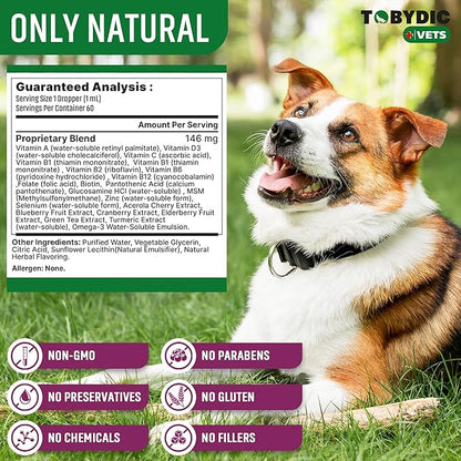 Cat & Dog Multivitamin 21 in 1 Pet Supplements with Cranberry & Glucosamine - Natural Medicine & Support for UTI, Urinary Tract, Bladder, Kidney, Skin Coat, Joints Treatment Made in USA