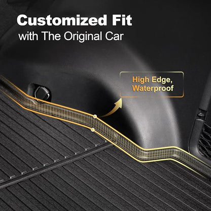 AOMSAZTO 2025 Cargo Mat: All Weather Cargo Liner Compatible with Toyota RAV4 (Include Hybrid) 2019-2025 Waterproof Trunk Mat TPE 3D Heavy Duty Rear Trunk Tray