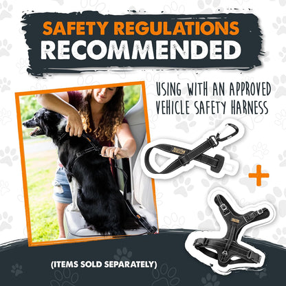 Mighty Paw Dog Seat Belt for Car - Safe Distraction Free Driving, Heavy-Duty Design with Aviation Grade Aluminum Carabiner, Adjustable Dog Seatbelt Harness for Small, Medium and Large Pets