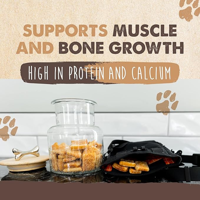 Mighty Paw Yak Cheese Crackers | Healthy Puppy Treat, Hard & Crunchy Puppy Training Treat for Dog Potty Training - Ideal for Small, Medium, Large Breeds - Dog Biscuit - Healthy Pet Cookies
