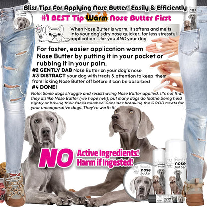 The Blissful Dog Weimaraner Nose Butter, Versatile Dog Nose Balm for Dry Nose, Handcrafted Nose Moisturizer, Easy-to-Apply Dog Essentials, Unscented, 2 oz.