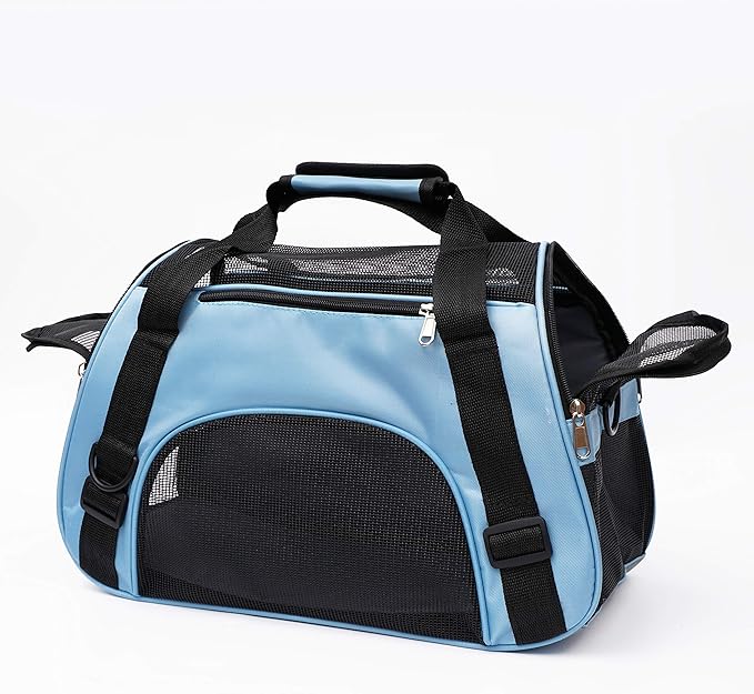 Pet Carrier Soft-Sided Carriers for Cat Carriers Dog Carrier for Small Medium Cats Dogs Puppies Pet Carrier Airline Approved Cat Dog Pet Travel Carrier (Small, Blue)