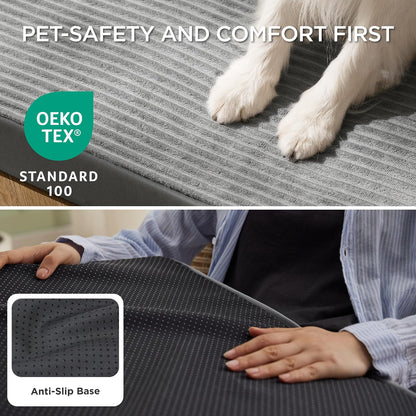Bedsure XXL Dog Bed for Crate - Extra Large Orthopedic Pet Beds with Removable Machine Washable Cover, Egg Crate Foam Puppy Pad, Suitable for Pet Up to 100 lbs, 47"x29"