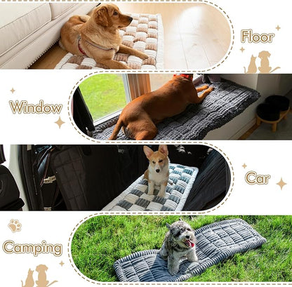 Couch Cover for Sofa, Sectional Couch Cover for Dogs, Sofa Cover Washable, Cushion Cover Blanket Pad Bed Mat for Pets, Fleece Furniture Protector, Black, 23.6x82.7in