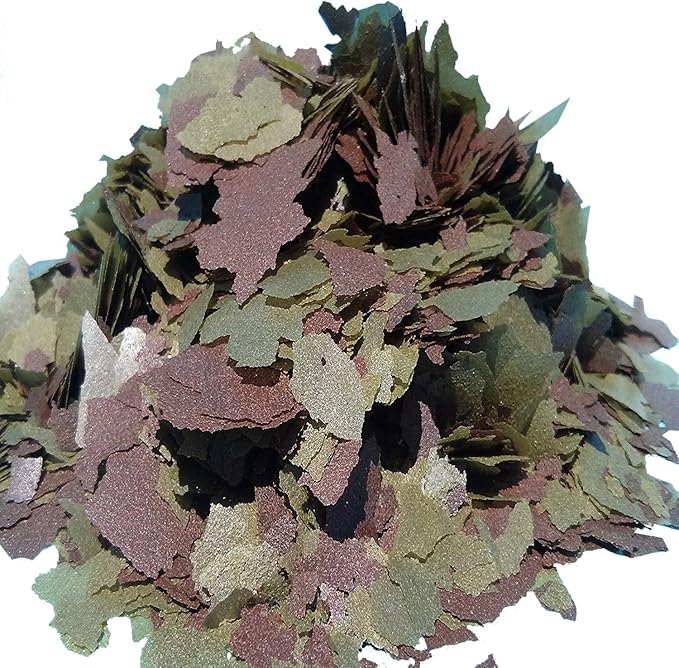 Aquatic Foods Inc. 45% California Blackworm & Spirulina with Garlic, Paprika Flake Mix for Discus, Cichlids, Tetras, Guppies, Live Bearers, Pond Fish, All Tropical Fish Premium AF Flakes - 1-lb