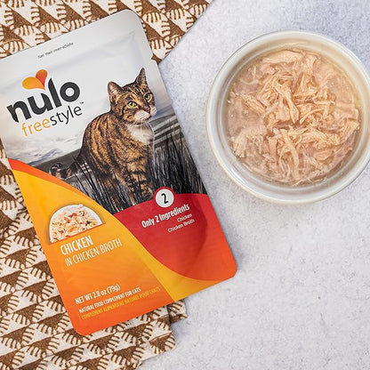 Nulo Freestyle Cat & Kitten Wet Cat Food Pouch, Premium All Natural Grain-Free Soft Cat Food Topper with Amino Acids for Heart Health and High Animal-Based Protein