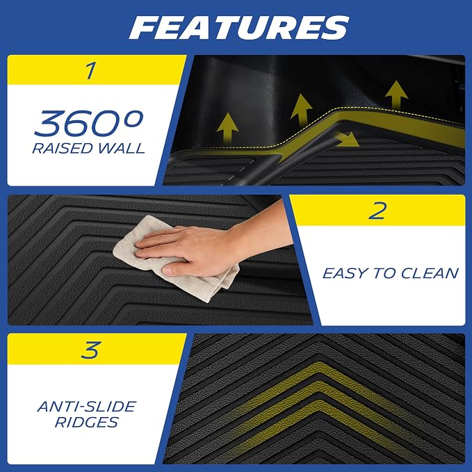 Michelin Floor Mats, Premier Series All-Weather TPE Custom Fit Liner for Toyota Camry 2025-2026 Trunk Mat (1 Piece)