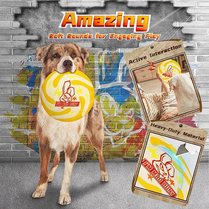 Heavy Duty Various Dog Chew Toys for Aggressive Chewers, 9 Pack Indestructible Large Dog Toys Include Tug Chew & Rope Toys, Squeaky Toys for Medium & Large Breed(For Powerful Chewers-Mad Bunny）
