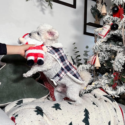 Giftable World Holiday Plush Pet Toy Fun for Christmas Designs with Squeaker Dog Chew Toy (9" Santa w/Squeaker & Crinkle)