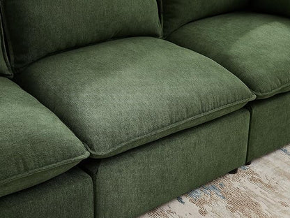 VANOMi Modular Sectional Sofa, Fully Modular Convertible Sleeper Sectional Couch with Reversible Chaise, 6 Seater for Living Room