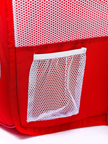 Pawer 45"x24" 8-Panel Foldable Pet Playpen, Red with Christmas Pattern Printing,Personalize Extra Fabric Piece Available, for Cat/Dog/Puppy, 600D Oxford Cloth Portable Kennel with Carry Bag