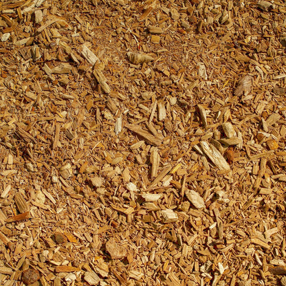 Premium Gold Wood Mulch for Landscaping, Gardens, Lawns, Potting Media, and Potted Plants (1 CF - 28 L - 30 QTS)