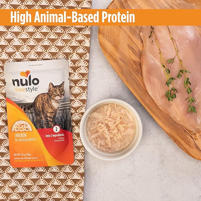 Nulo Freestyle Cat & Kitten Wet Cat Food Pouch, Premium All Natural Grain-Free Soft Cat Food Topper with Amino Acids for Heart Health and High Animal-Based Protein