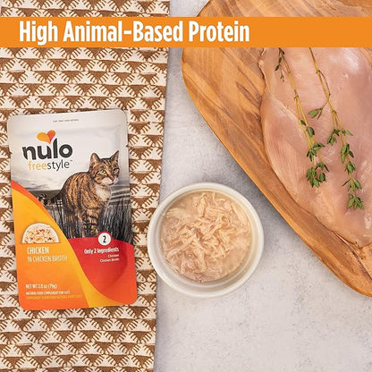 Nulo Freestyle Cat & Kitten Wet Cat Food Pouch, Premium All Natural Grain-Free Soft Cat Food Topper with Amino Acids for Heart Health and High Animal-Based Protein
