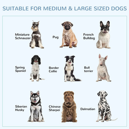 43" Heavy Duty Dog Crate Metal Cage Kennel with Lockable Wheels, Double Door and Removable Tray, Gray