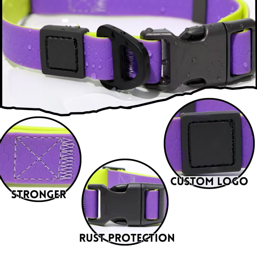 Honeycomb Embossed Dual-Color Pet Leash Set Is Stylish And Fashionable. The Embossed Surface Enhances The Leash's Grip, Preventing Slippage When Held. The Product Is Waterproof, Wear-resistant, Odor-r