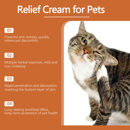Pet Itch & Allergy Relief Cream, Soothing Skin  For Dogs & Cats, Natural Herbal Extracts For Itch, Bites & Irritated Skin, 50g
