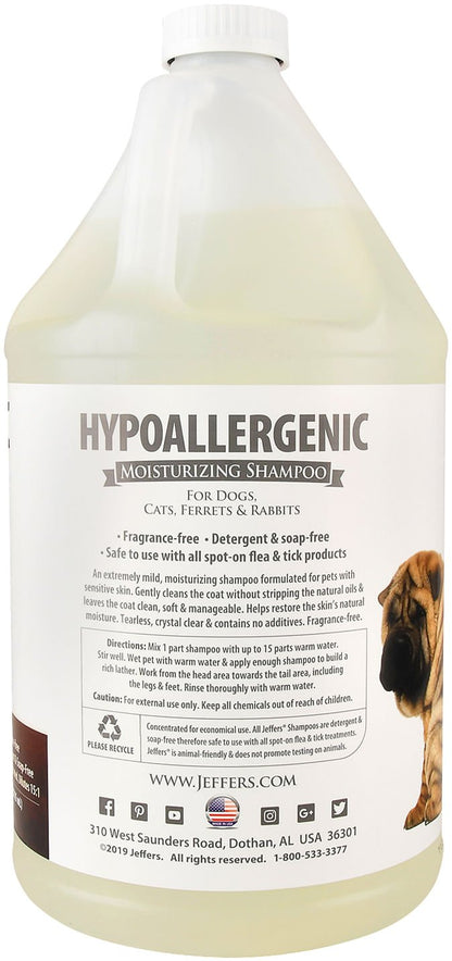 Jeffers Hypoallergenic Moisturizing Pet Shampoo for Sensitive Skin